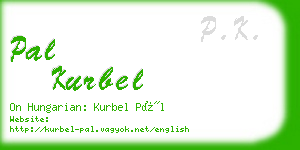 pal kurbel business card